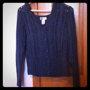 Comfy button-up hoodie sweater